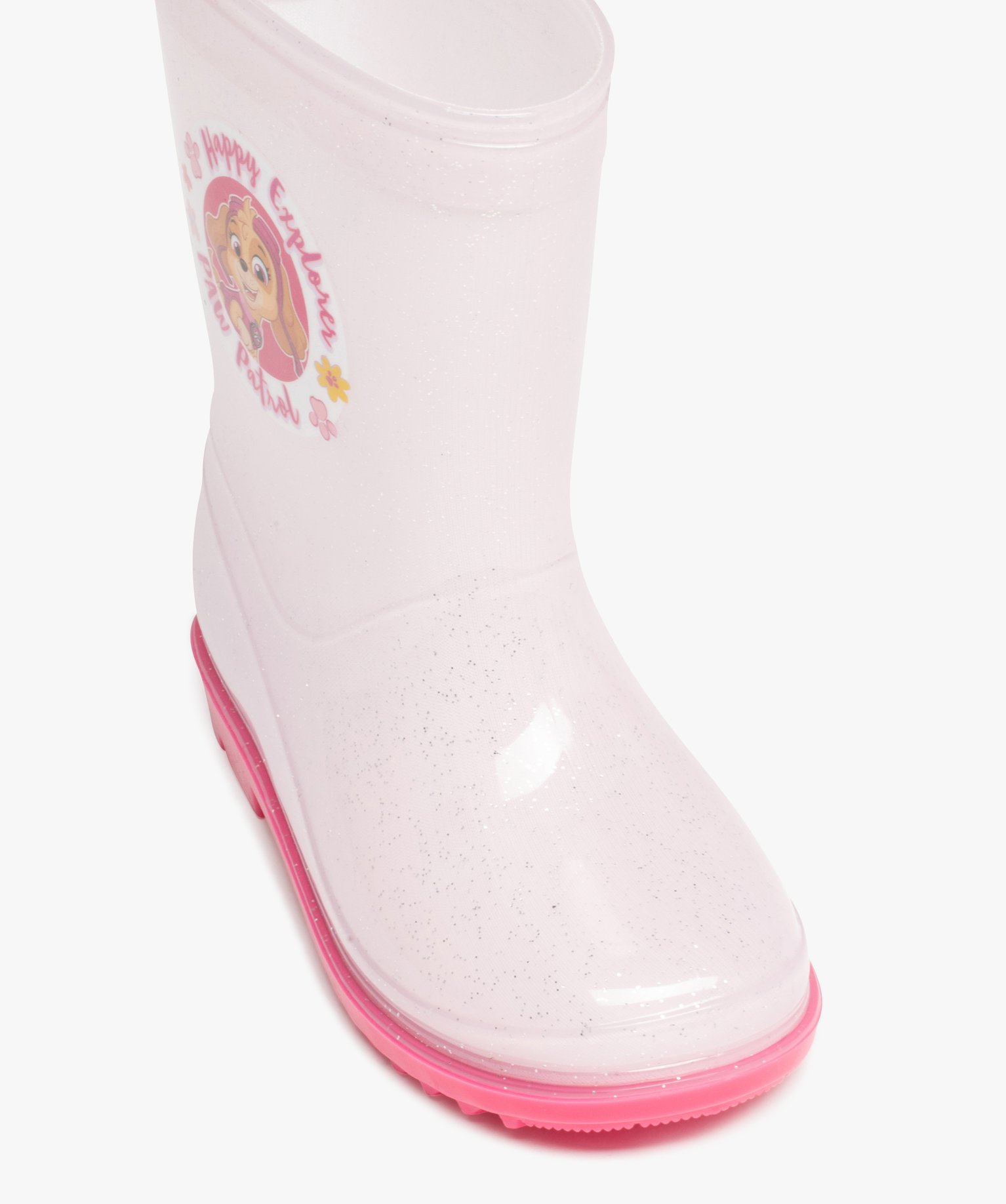 Bottes de pluie fille à paillettes - Pat Patrouille rose | GEMO