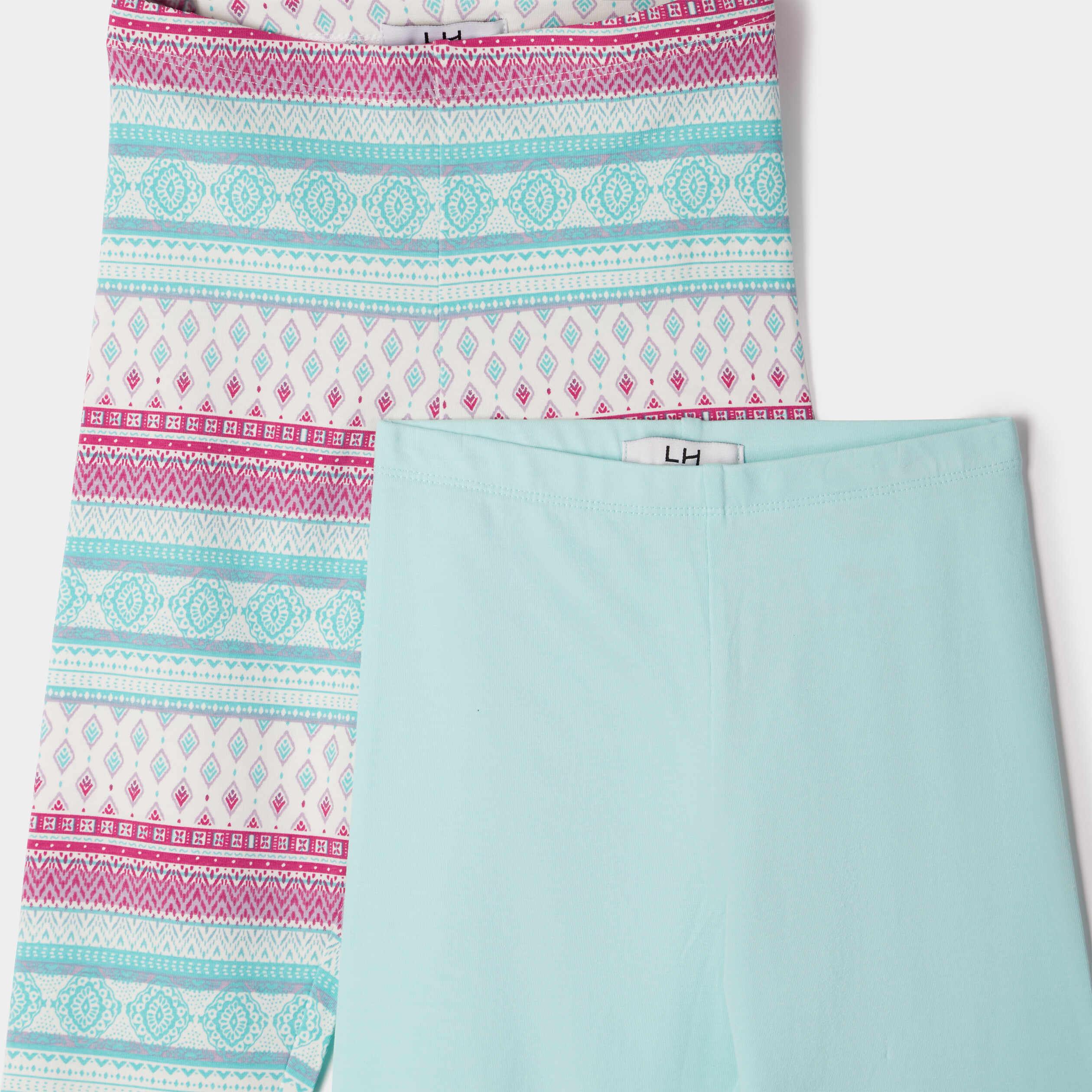 Lot 2 leggings élastiqués 7 8ème blanc fille | La Halle