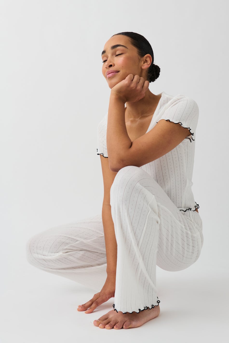 Pointelle pyjamas trousers