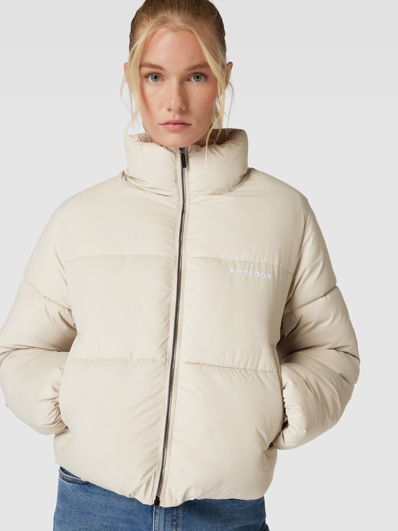 Steppjacke mit Stehkragen Modell 'GEORGIA' in taupe