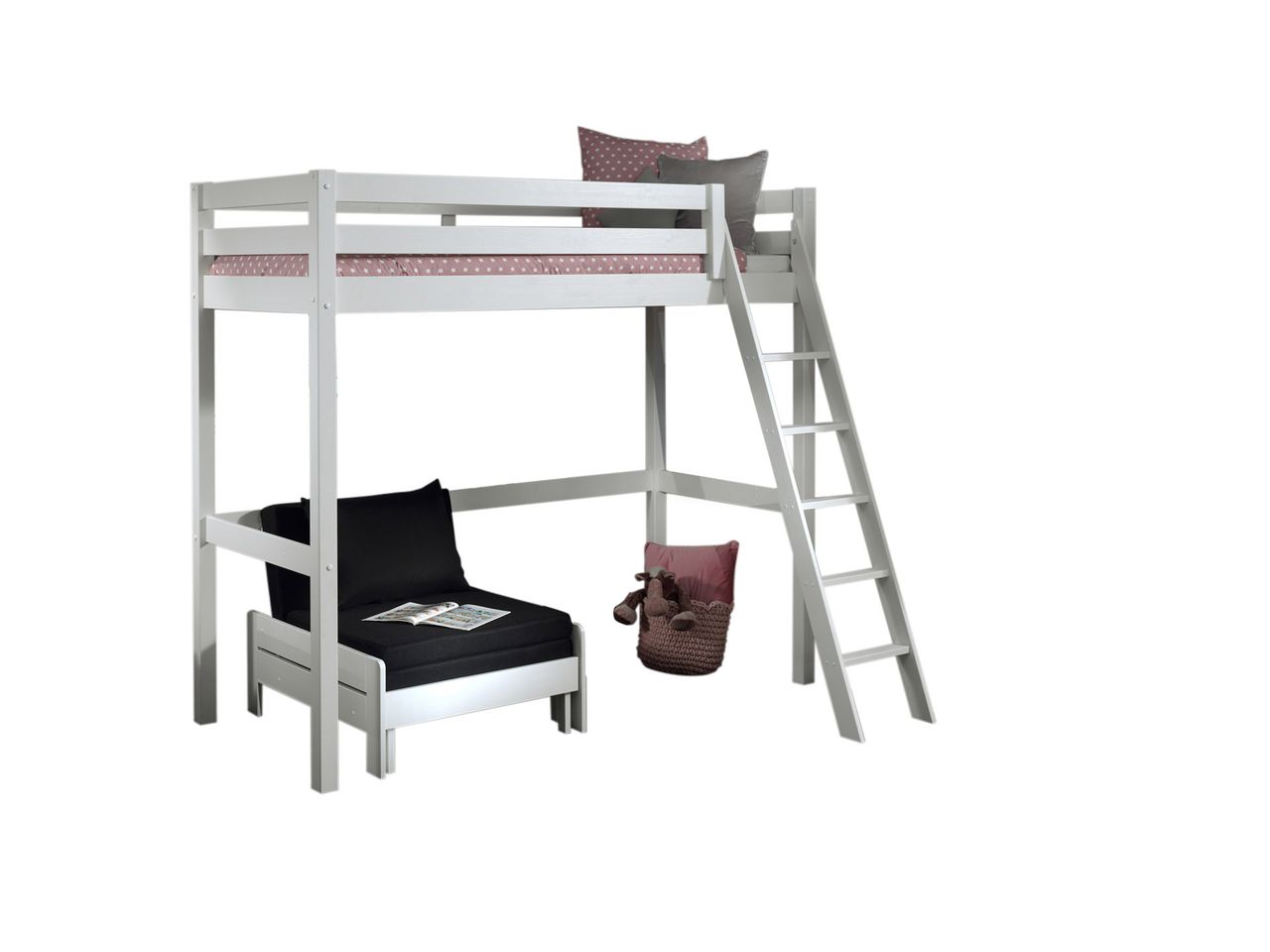 VIPACK Hochbett mit Liegefläche 90 x 200 cm inkl. Sesselbett