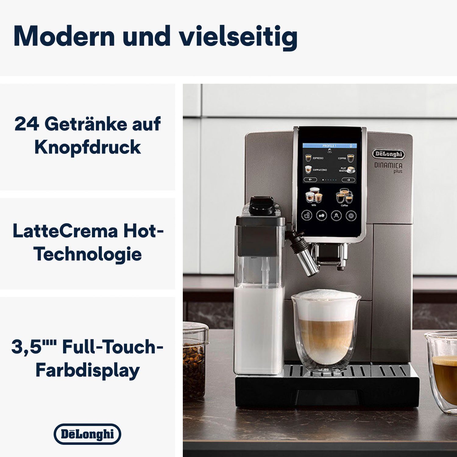 De'Longhi Kaffeevollautomat Dinamica Plus ECAM 380.95.TB