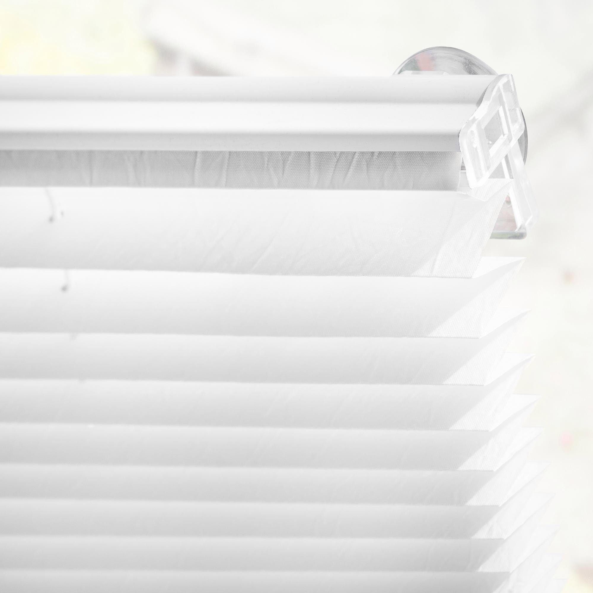 Dachfensterplissee Haftfix, LICHTBLICK ORIGINAL, Lichtschutz, ohne Bohren, verspannt, Haftfix, Crush-Optik, mit Saugnapf