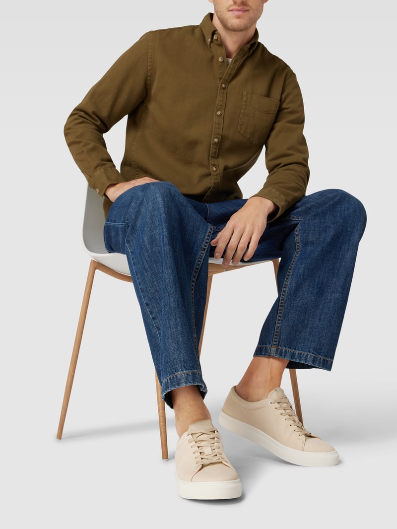 Sneaker mit Schnürverschluss Modell 'LAURO' in beige