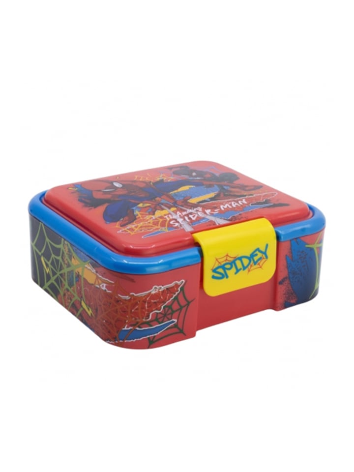 Spiderman Kinder Premium Brotdose Lunchbox mit 3 Fächern in Gelb günstig kaufen onesize
