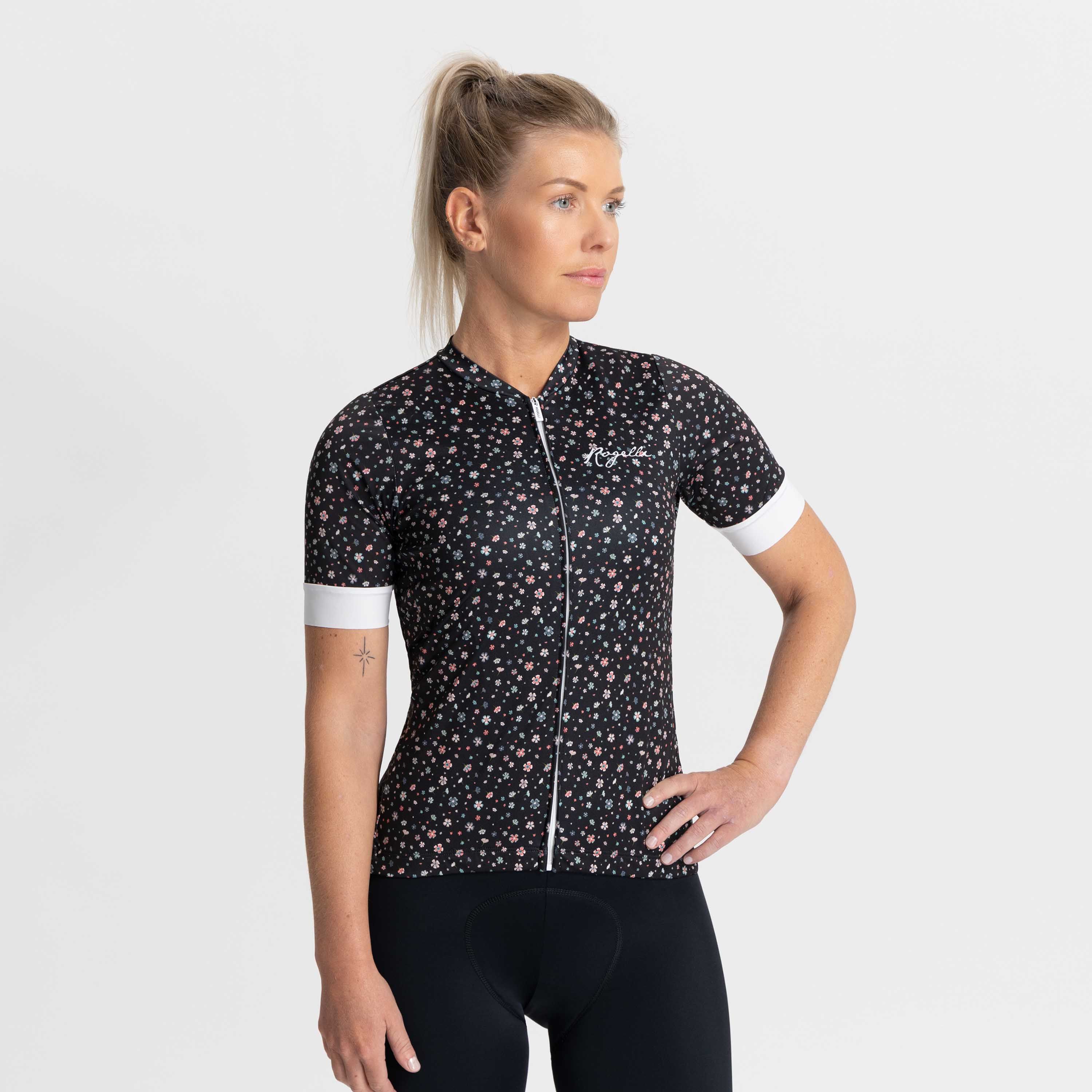 Rogelli Lily Schwarz/Weiß Damen Radtrikot Kurzarm