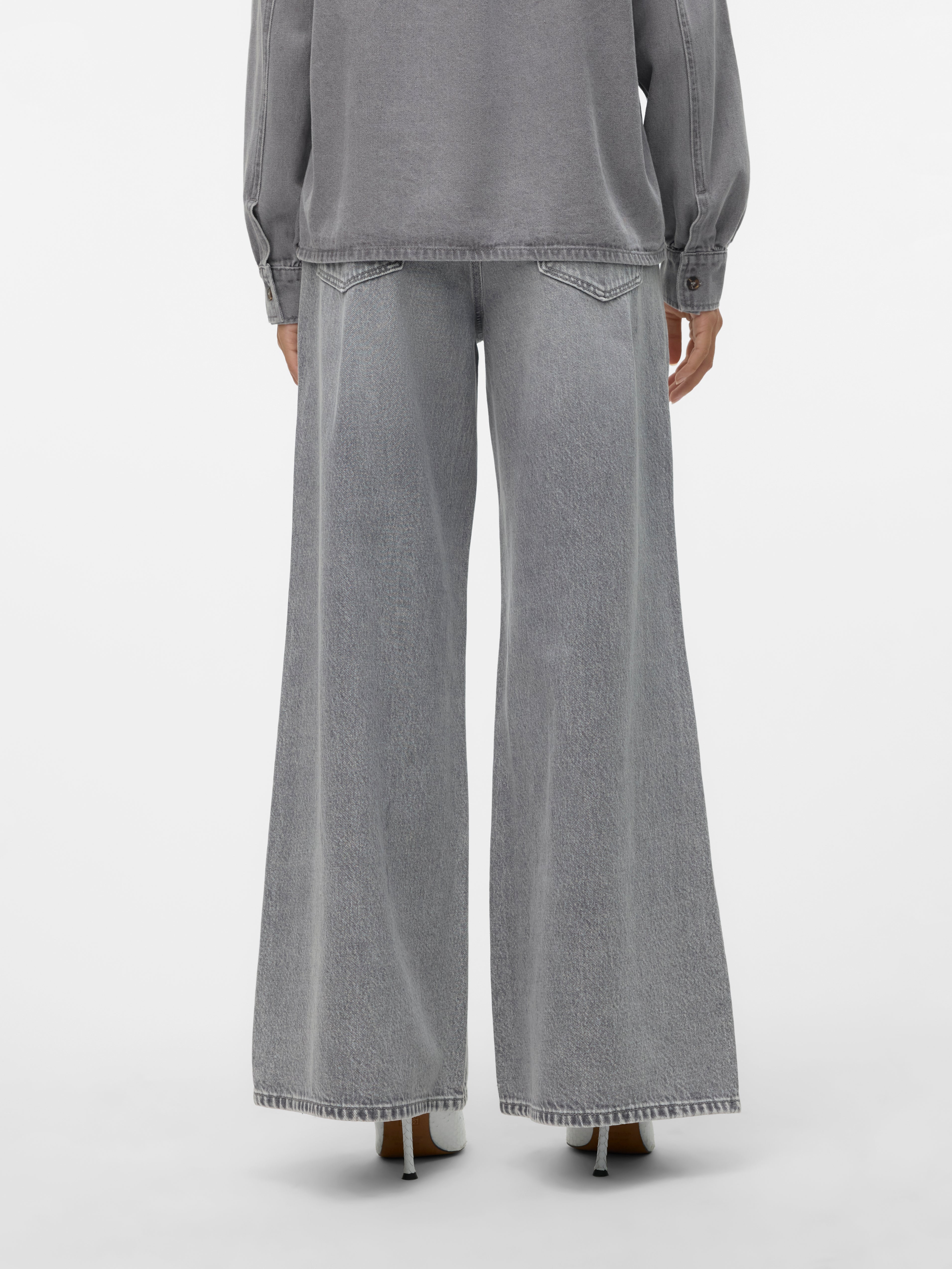 VMANNET Mittlere Taille Weiter Beinschnitt Jeans