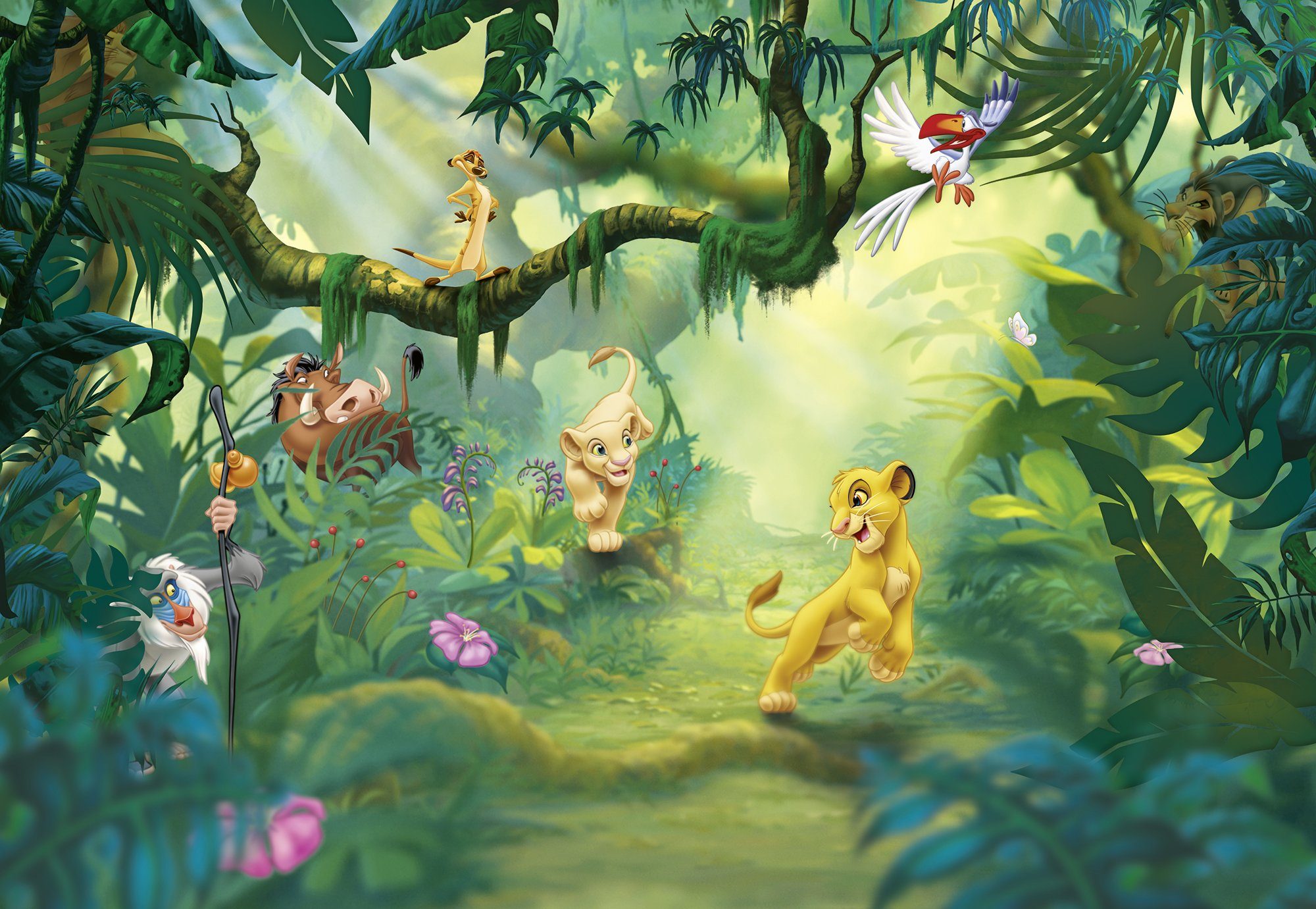 Komar Fototapete Lion King Jungle, (1 St), 368x254 cm (Breite x Höhe)