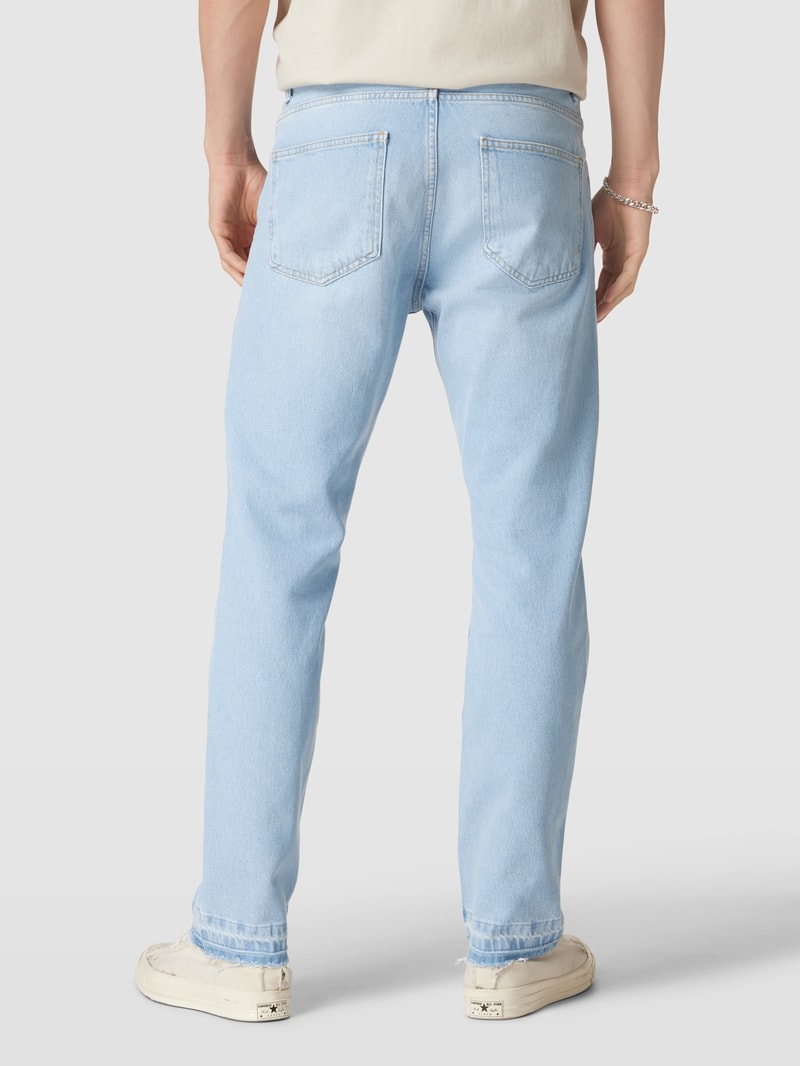 Jeans mit Label-Stitching Modell 'Abott' in jeans