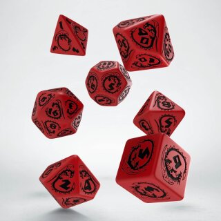 Dragons Red & black Dice Set (7)
