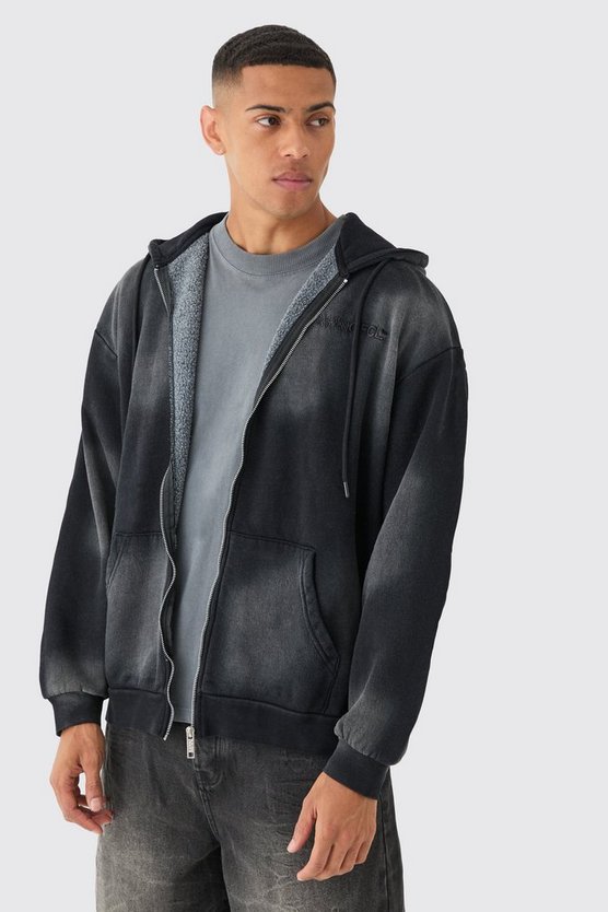 Oversize Man Hoodie mit Reißverschluss