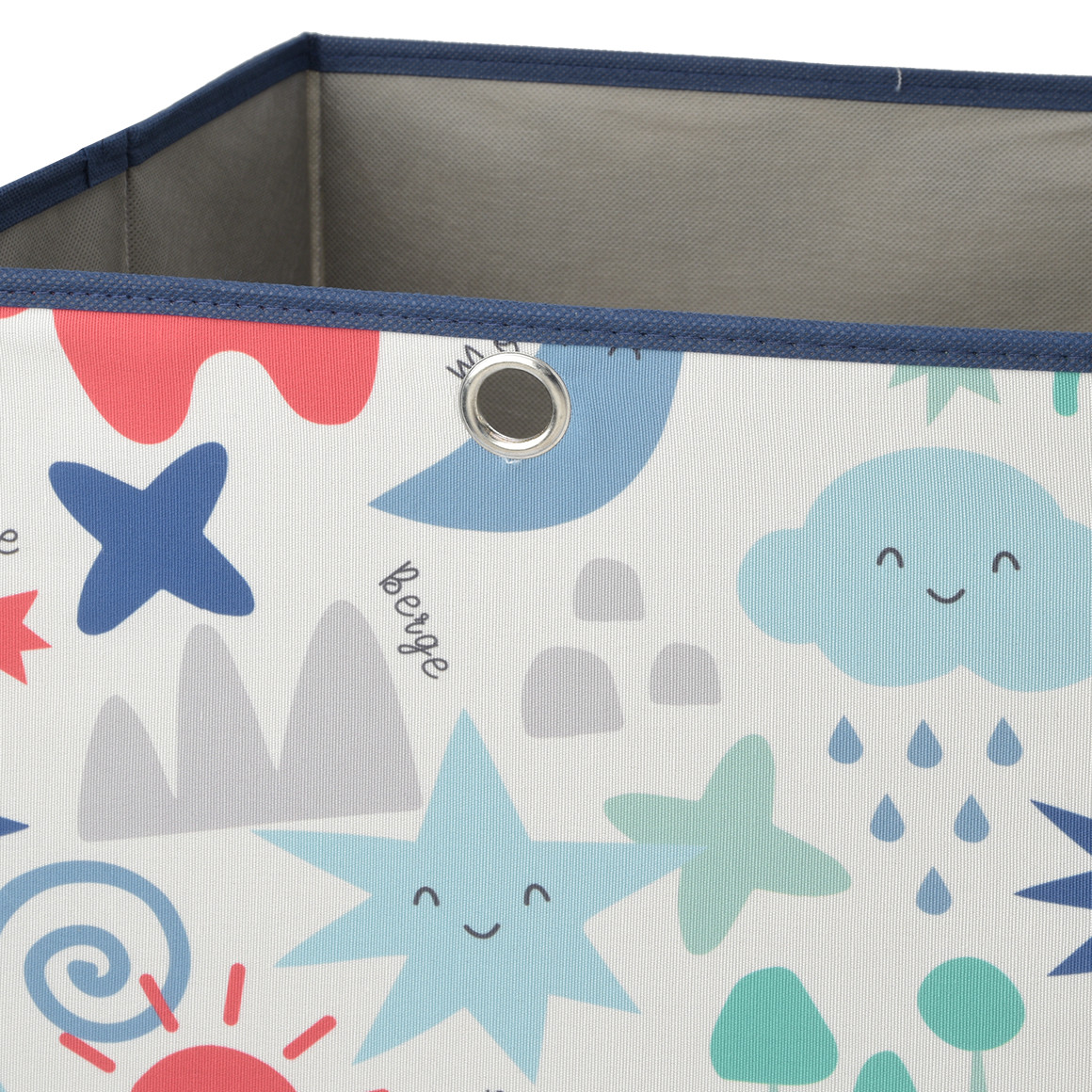 Große Aufbewahrungsbox mit bunten Motiven