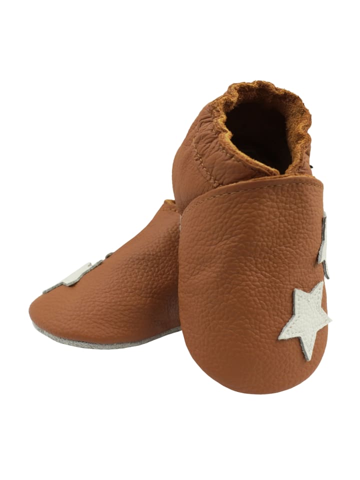 Yalion Leder-Krabbelschuhe 