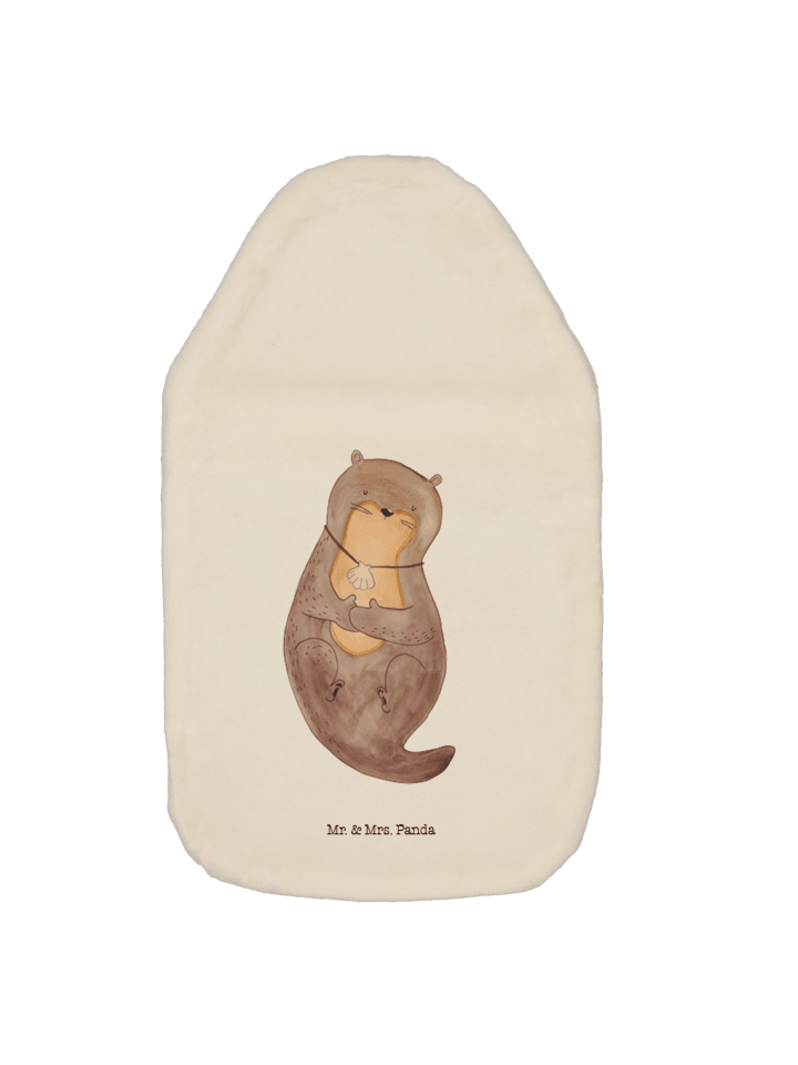 Mr. & Mrs. Panda Wärmflasche Otter Muschel ohne Spruch in Weiß günstig kaufen onesize