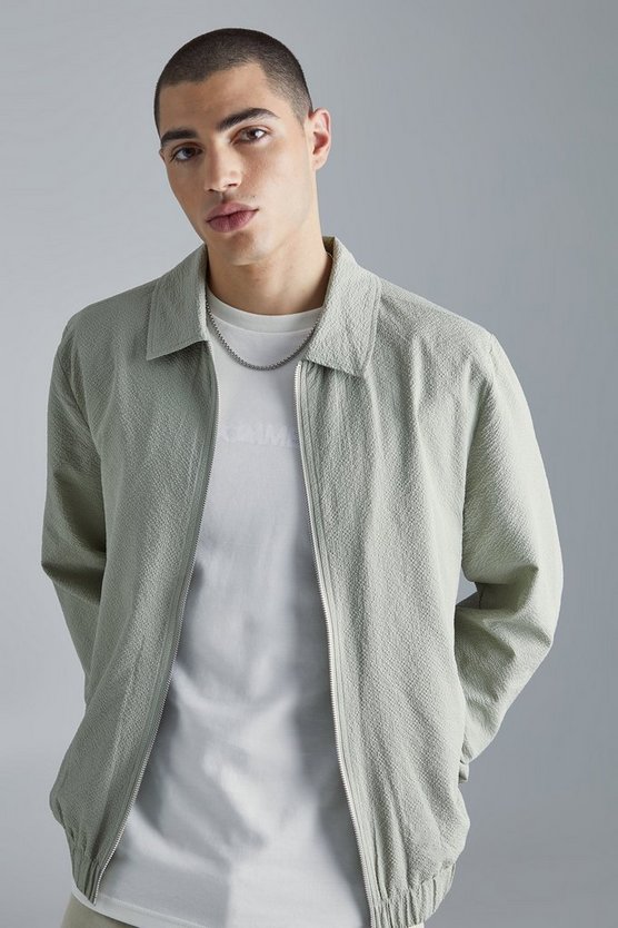 Harrington-Jacke in Knitteroptik