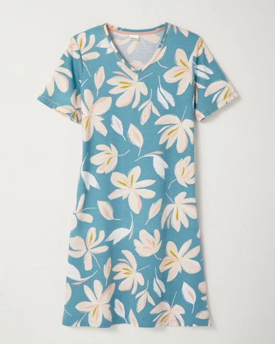 Chemise de nuit maille jersey coton peigné