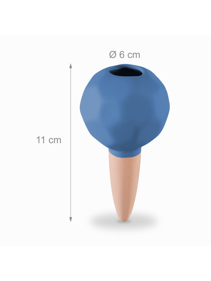 relaxdays 4 x Bewässerungskugeln in Terracotta/ Blau günstig kaufen onesize