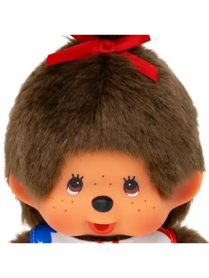 Monchhichi Mädchen im Malerin-Kleid mit Zopf | 20 cm Monchhichi Puppe | Fashion günstig kaufen onesize