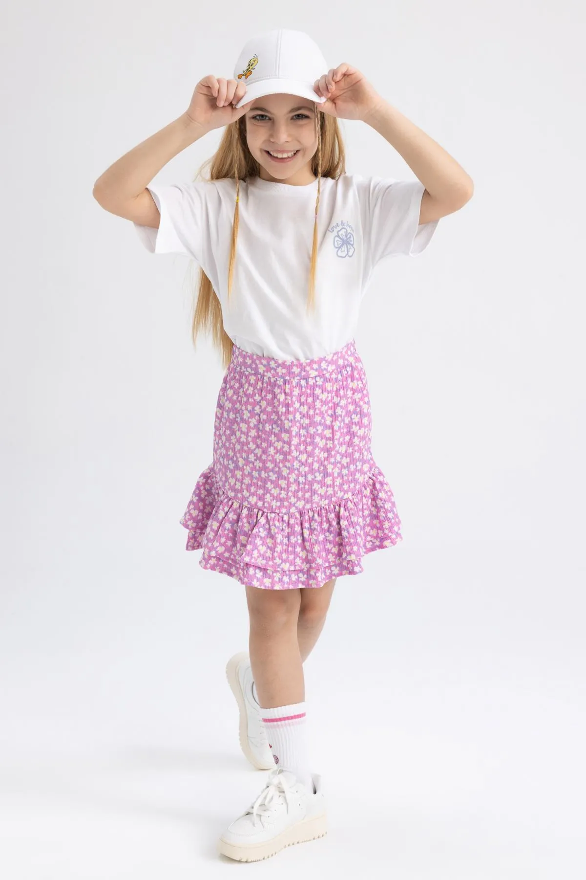 DeFacto  Kurzarm-T-Shirt-Rock für Mädchen, 2-teiliges Set Z8985a623sm