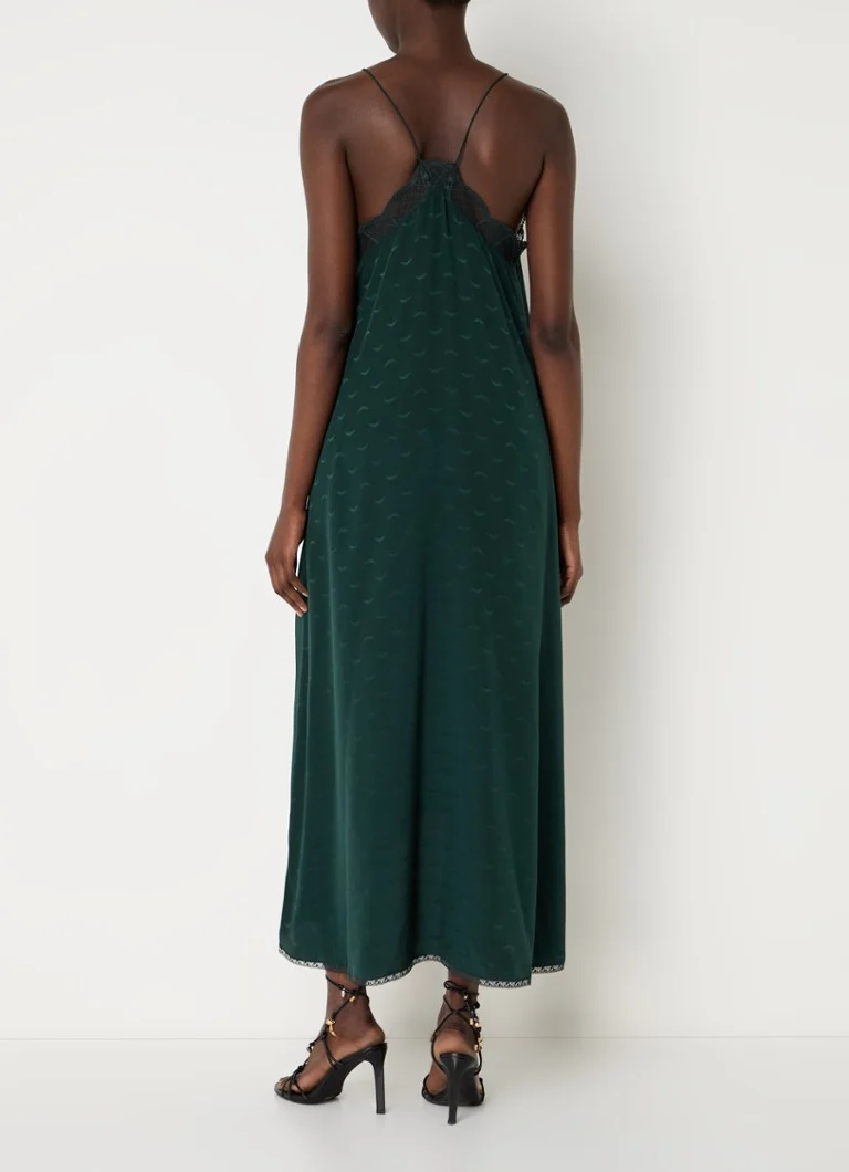 Rochie midi din mătase Zadig&Voltaire cu detalii de dantelă.