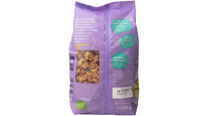 Wholey Bio Original Granola 300 g