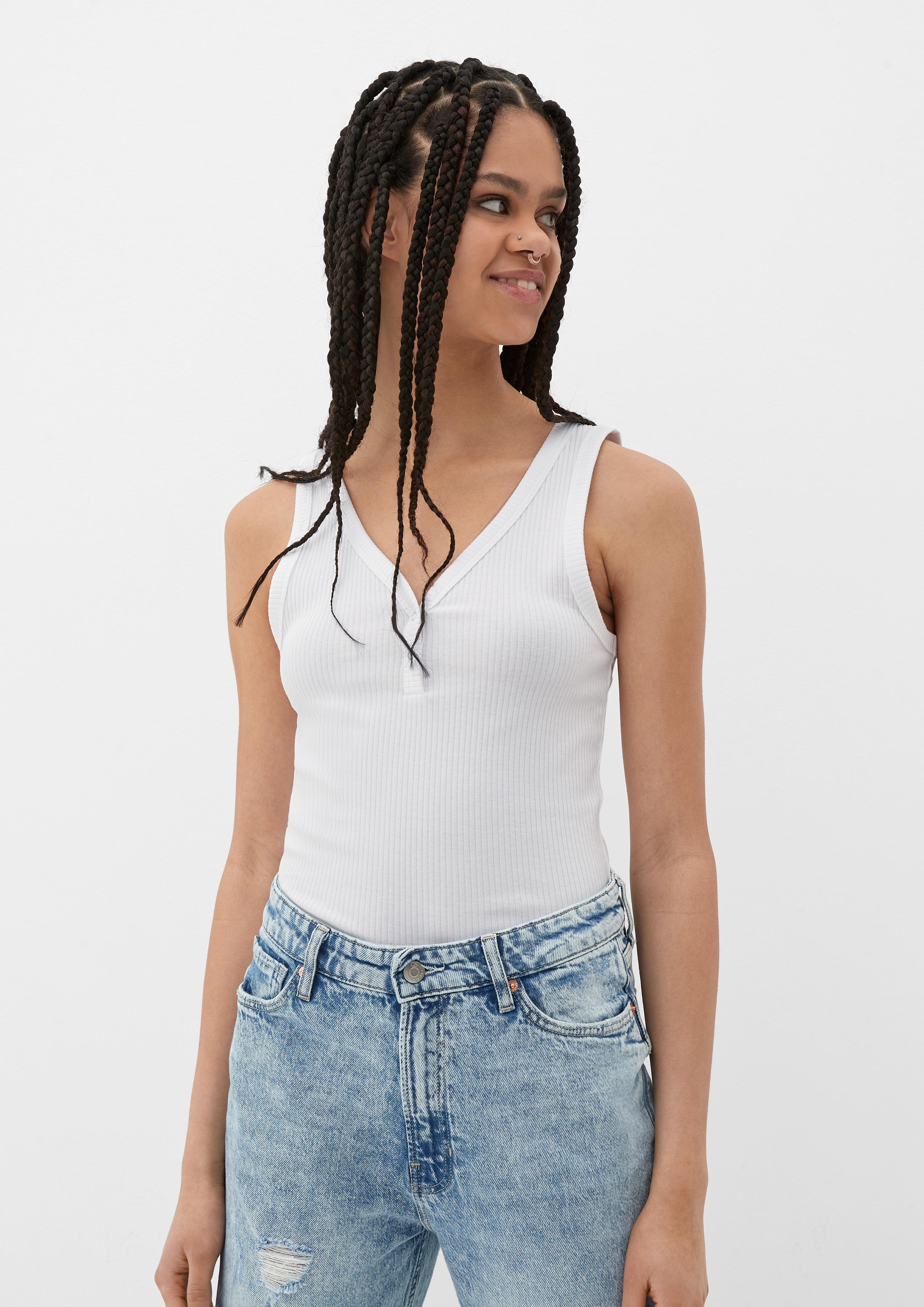 T-Shirt mit Rippstruktur  2132912-0100