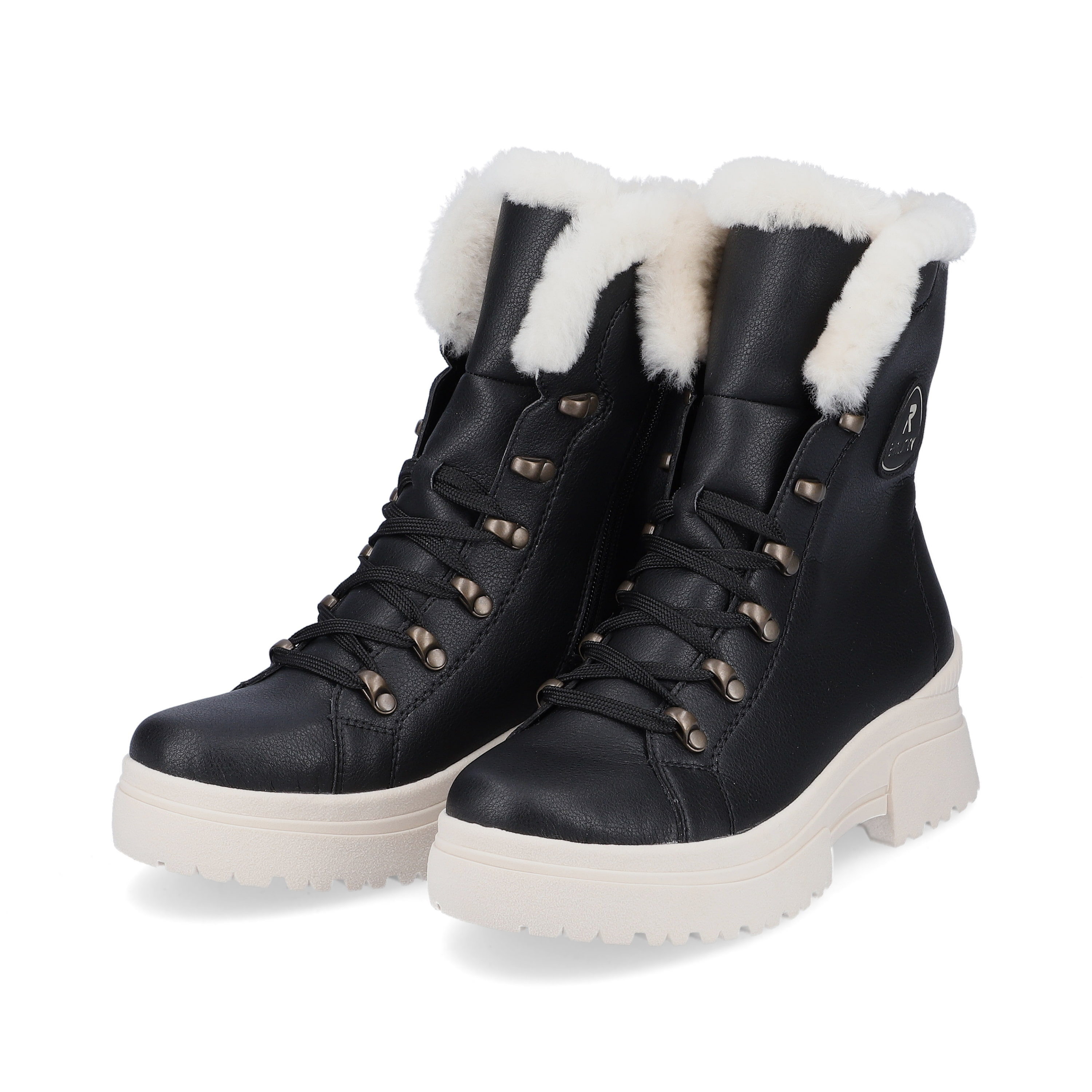 Rieker Damen Schnürstiefel deep black