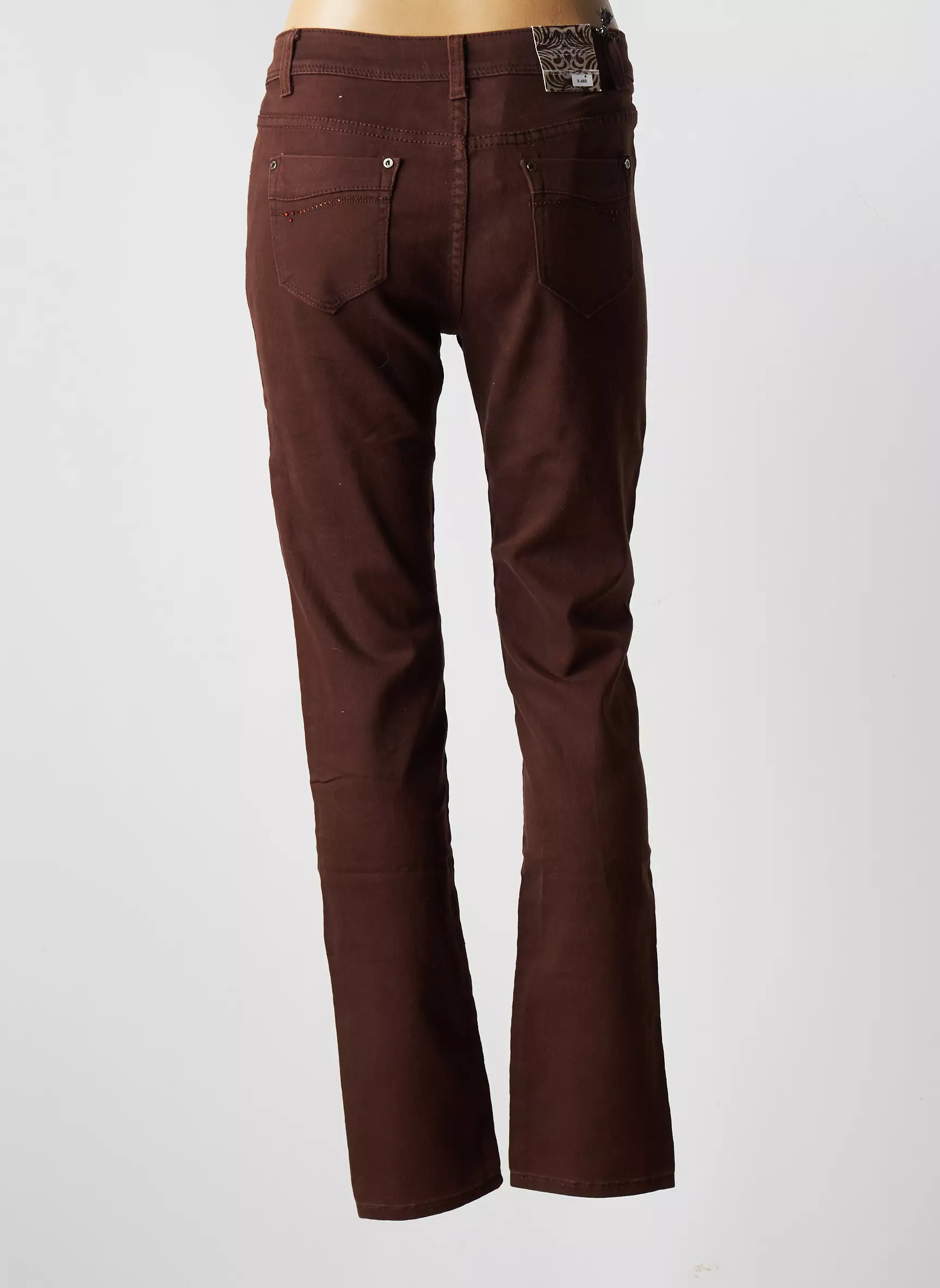 X Max Pantalons Slim Femme couleur marron