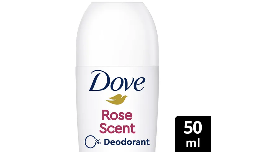 Dove Deodorant-Roll-on Rosenduft ohne Alkohol/Aluminiumsalze 50 ml