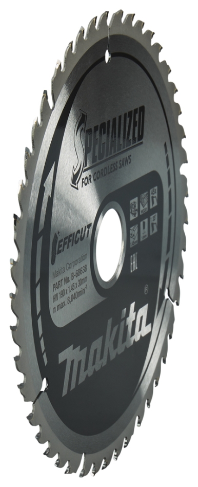 Brzeszczot do piły tarczowej B-68638 do drewna, 190 x 30 x 1,45, 45 zębów, Makita Accessories