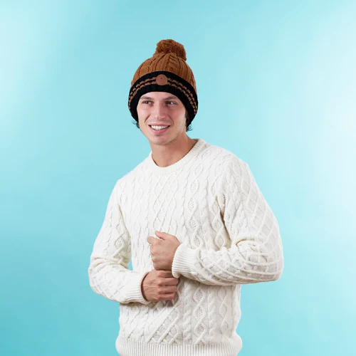 Creamy Gin Beanie Brown brown