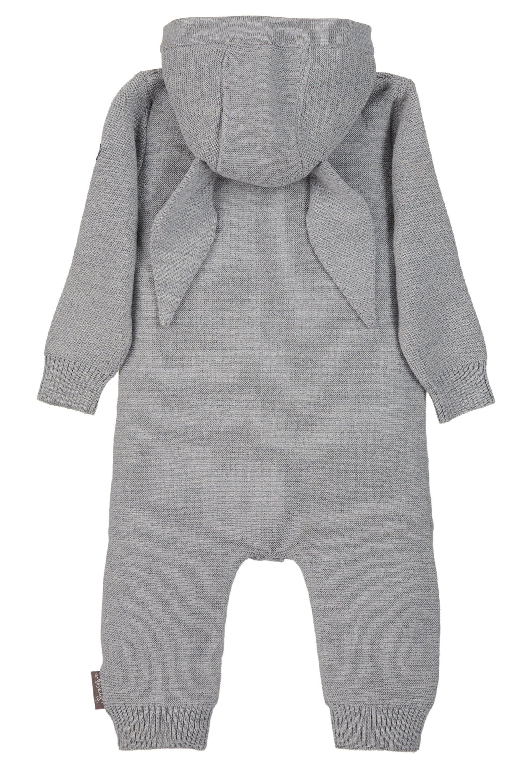 Strick-Overall aus Wolle (Merino) mit Kapuze