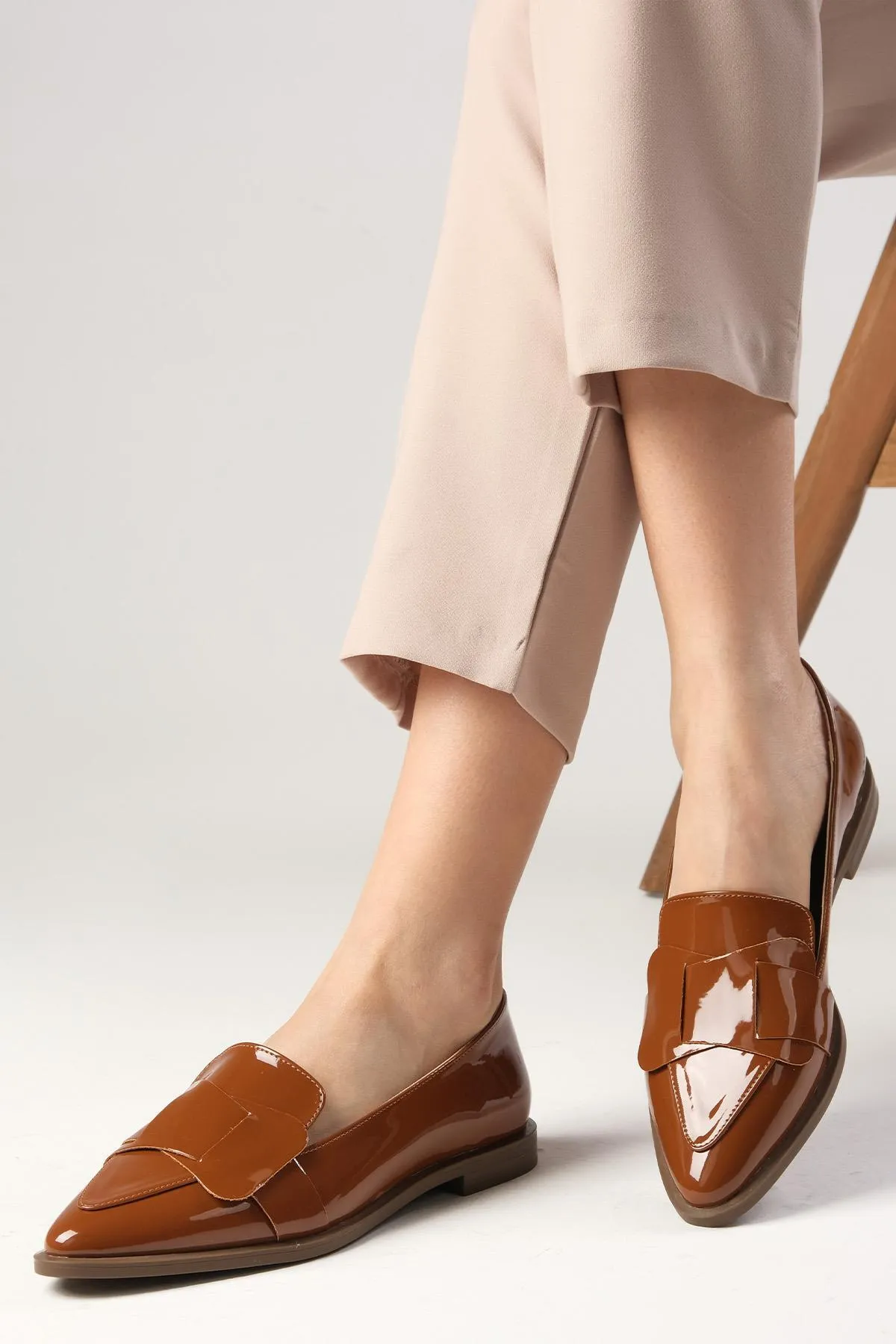 Mio Gusto  Nora Tan Farbe Damen Loafer Casual Flache Schuhe