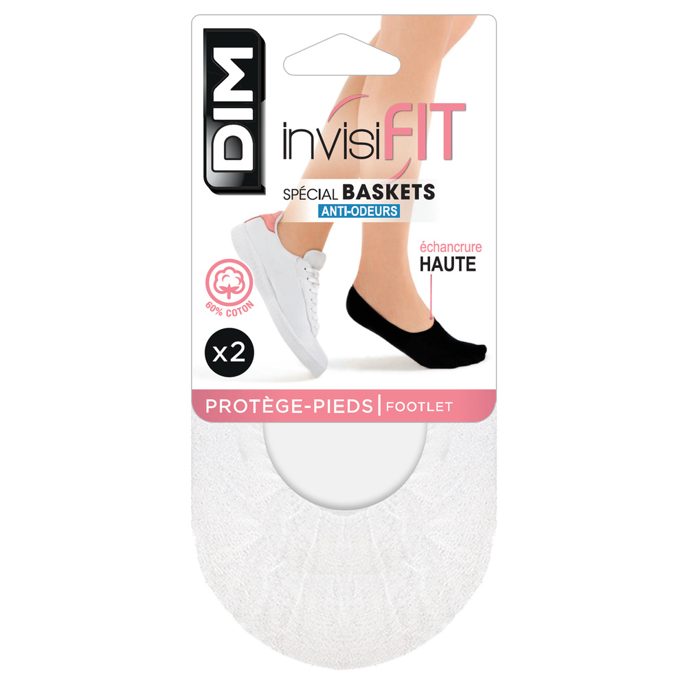 DIM Protège-pieds Invisifit Spécial BasketsBlanc Protège-pieds