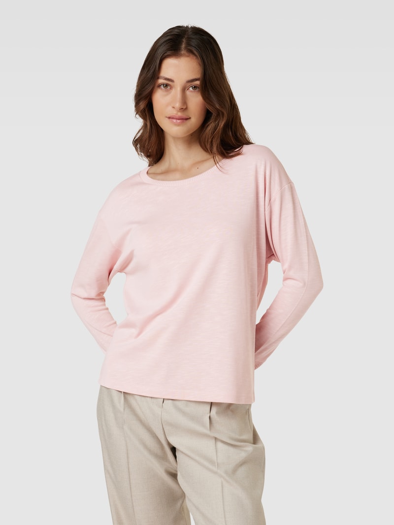 Longsleeve mit U-Boot-Ausschnitt in rosé