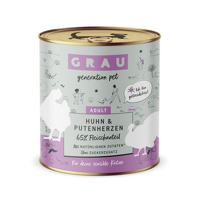 GRAU Adult Getreidefrei 6 x 800 g