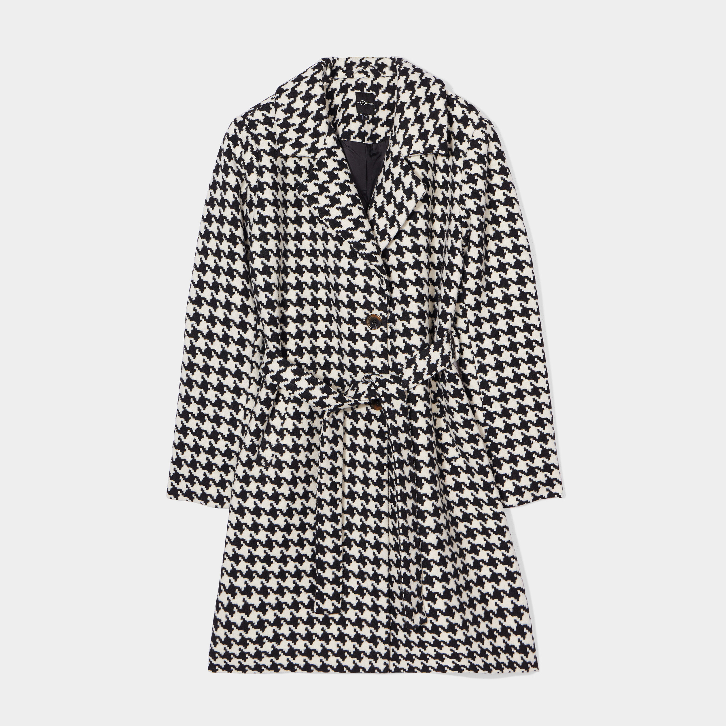 Manteau mi-long ceinturé ecru femme | La Halle
