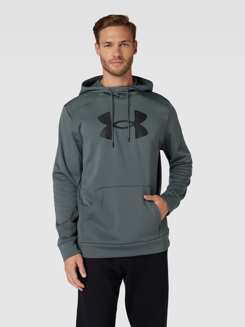 Hoodie mit Logo-Print in anthrazit