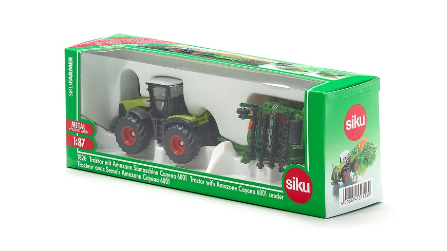 SIKU 1826 Farmer - Claas Xerion mit Amazone Sämaschine