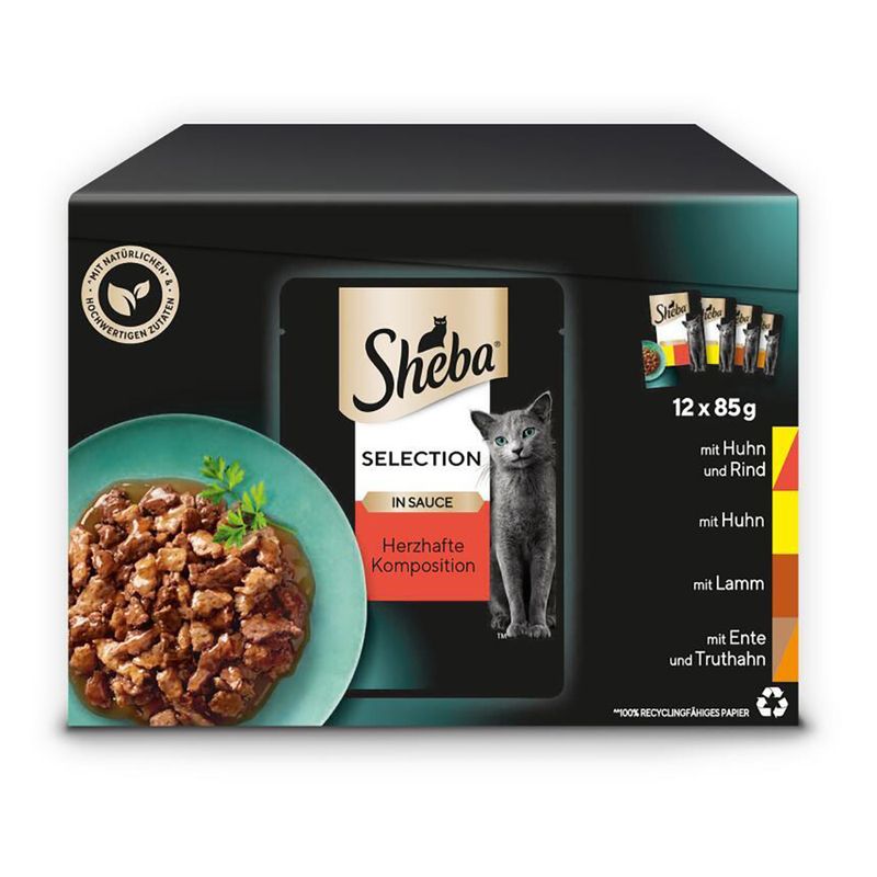 Sparpaket Sheba Varietäten Frischebeutel 96 x 85 g