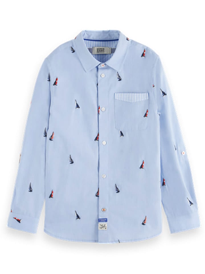 Scotch & Soda Hemd - Regular fit - in Hellblau günstig kaufen
