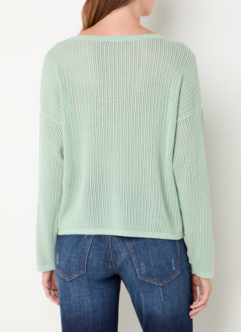 Sisley chunky knit sweater with openwork design