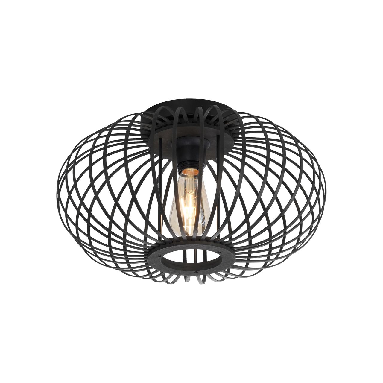 JUST LIGHT LeuchtenDirekt Deckenleuchte RACCOON,, 1xE27 max. 40 Watt exkl., Innenleuchte, IP20 Bambus