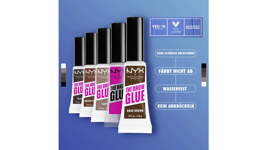 NYX PROFESSIONAL MAKEUP THE BROW GLUE Medium Brown - warm brown