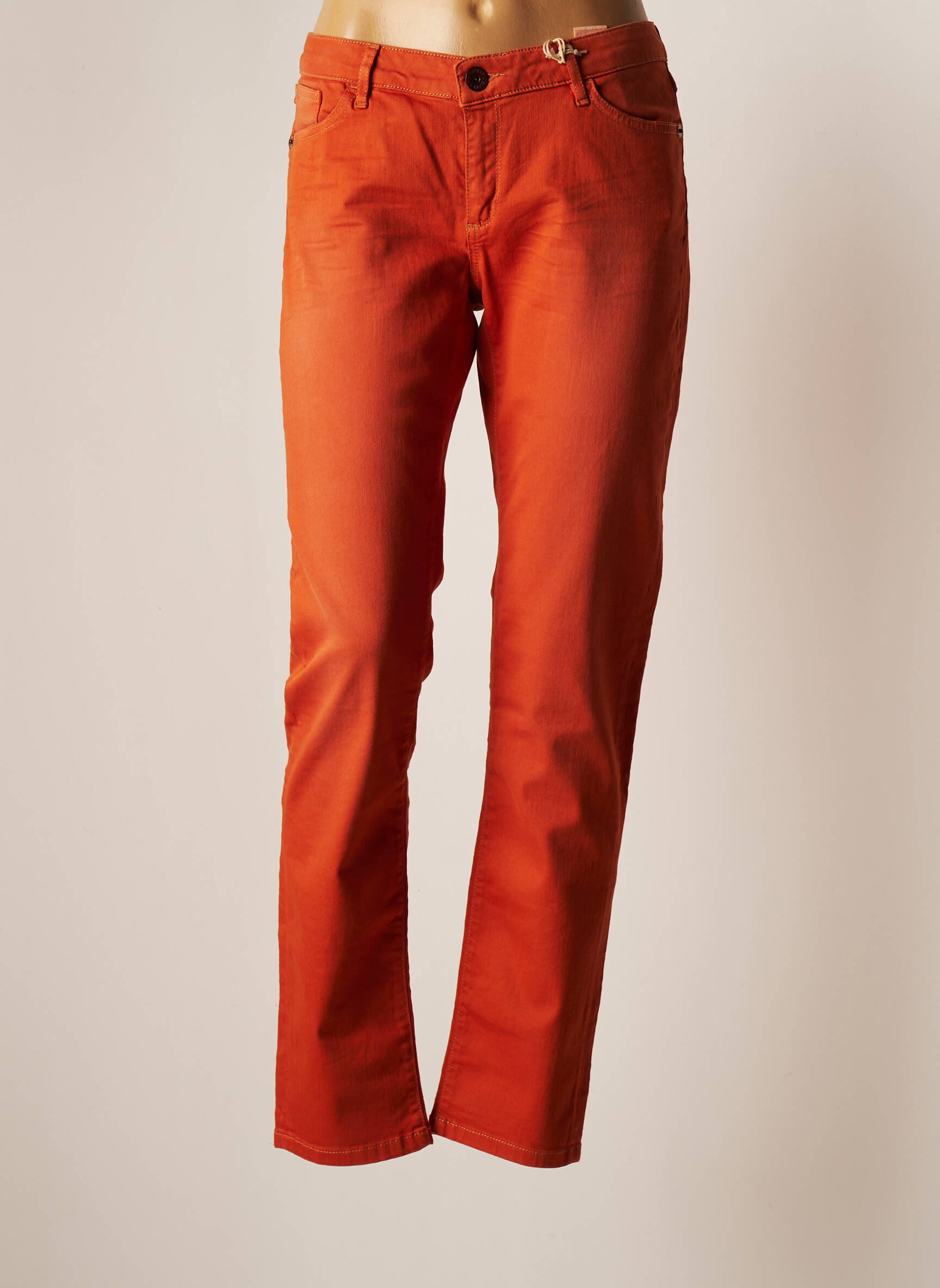 R95th Jeans Coupe Slim Femme couleur orange