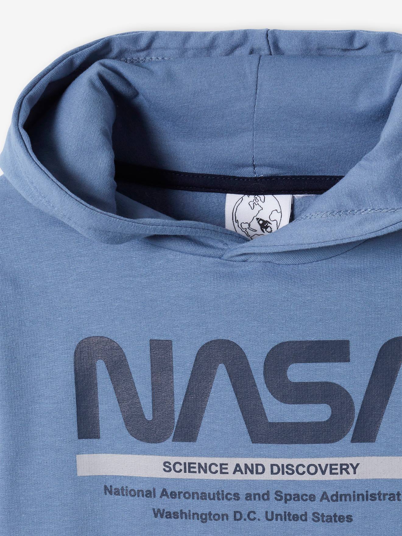 Sweat garçon à capuche NASA® bleu