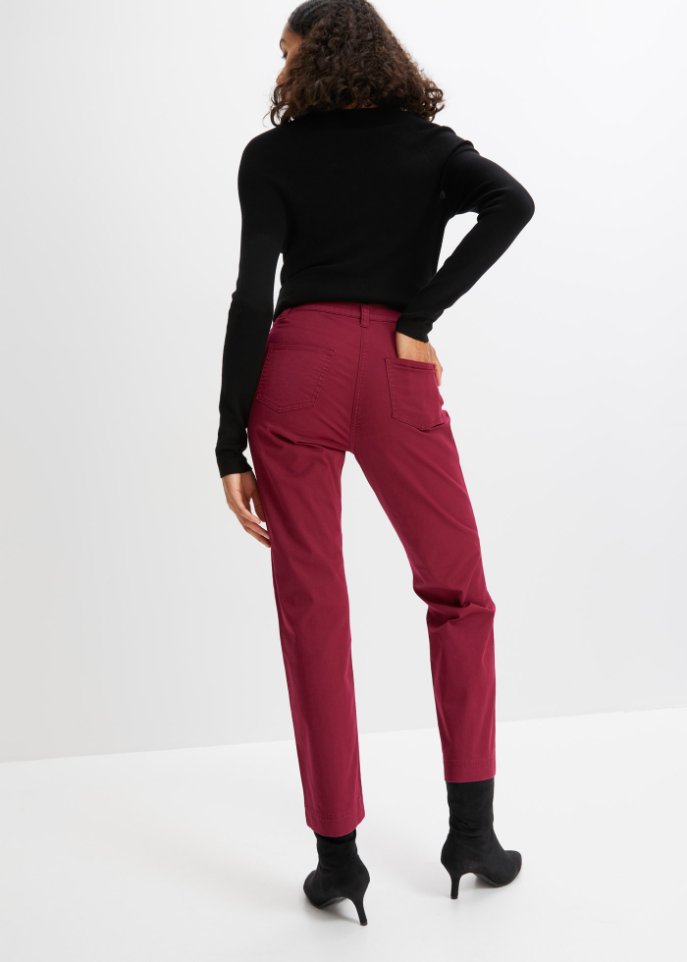 Twillhose mit High-Waist-Bequembund