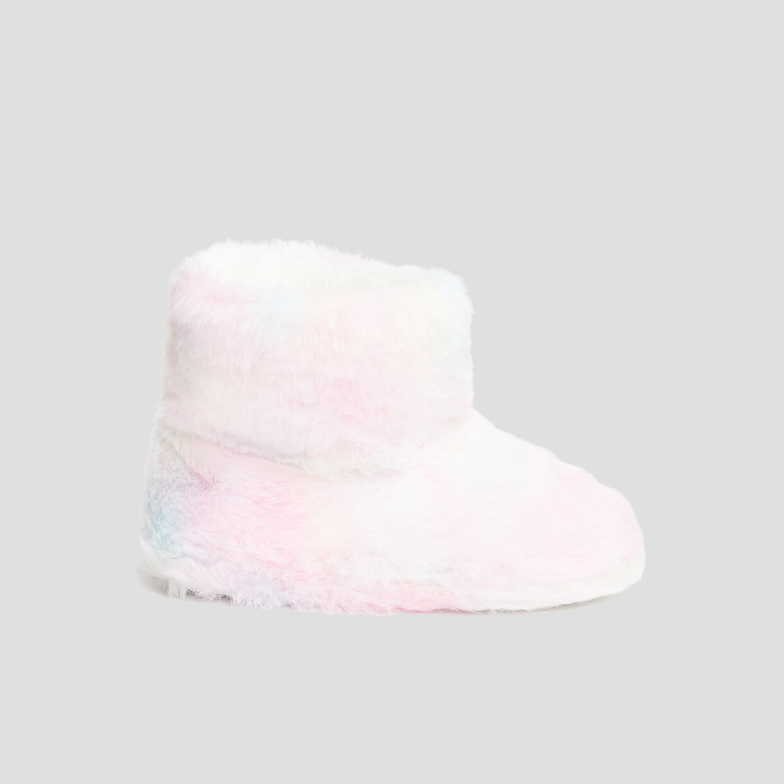 Chaussons bottines imitation fourrure multicolore fille | La Halle