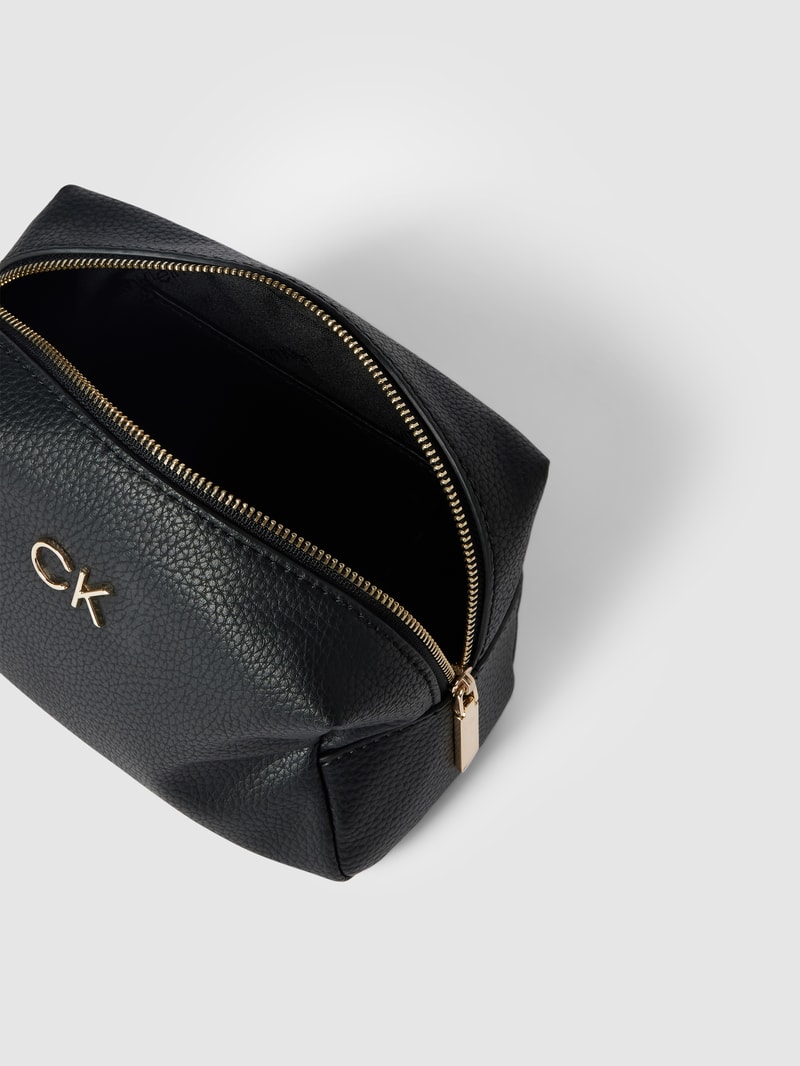 Kosmetiktasche in Leder-Optik Modell 'RE-LOCK' in schwarz