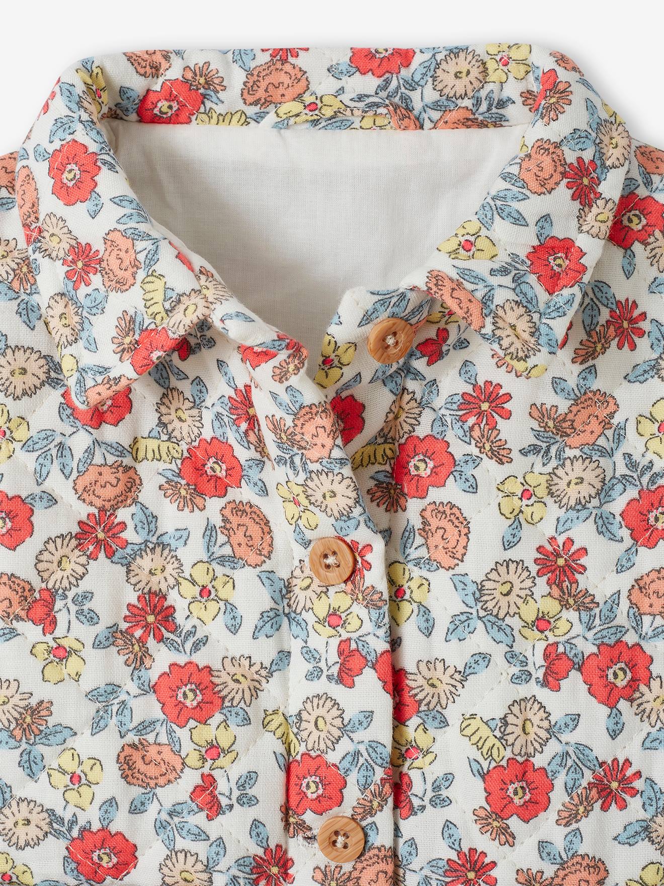 Vertbaudet Baby Musselinjacke mit Recycling-Wattierung - wollweiß